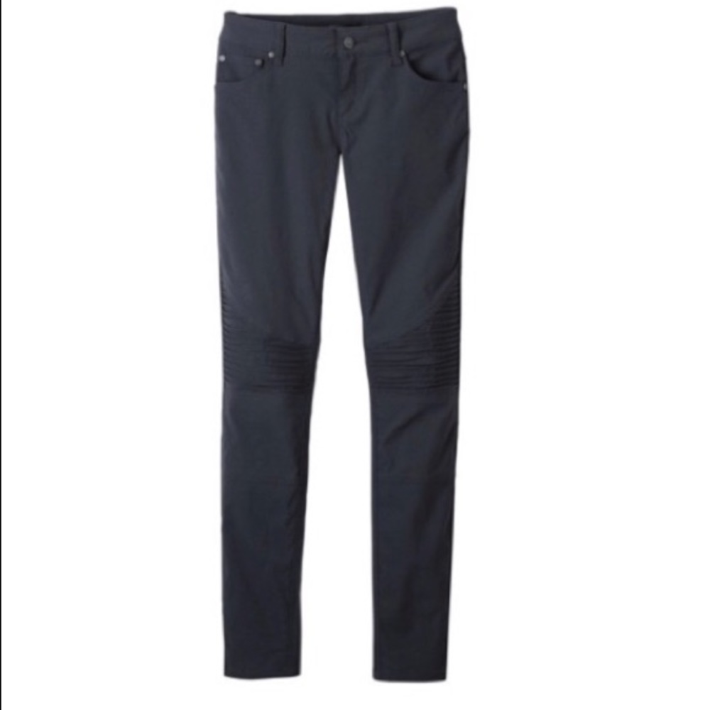 Prana Brenna coal gray skinny moto pant stretch
